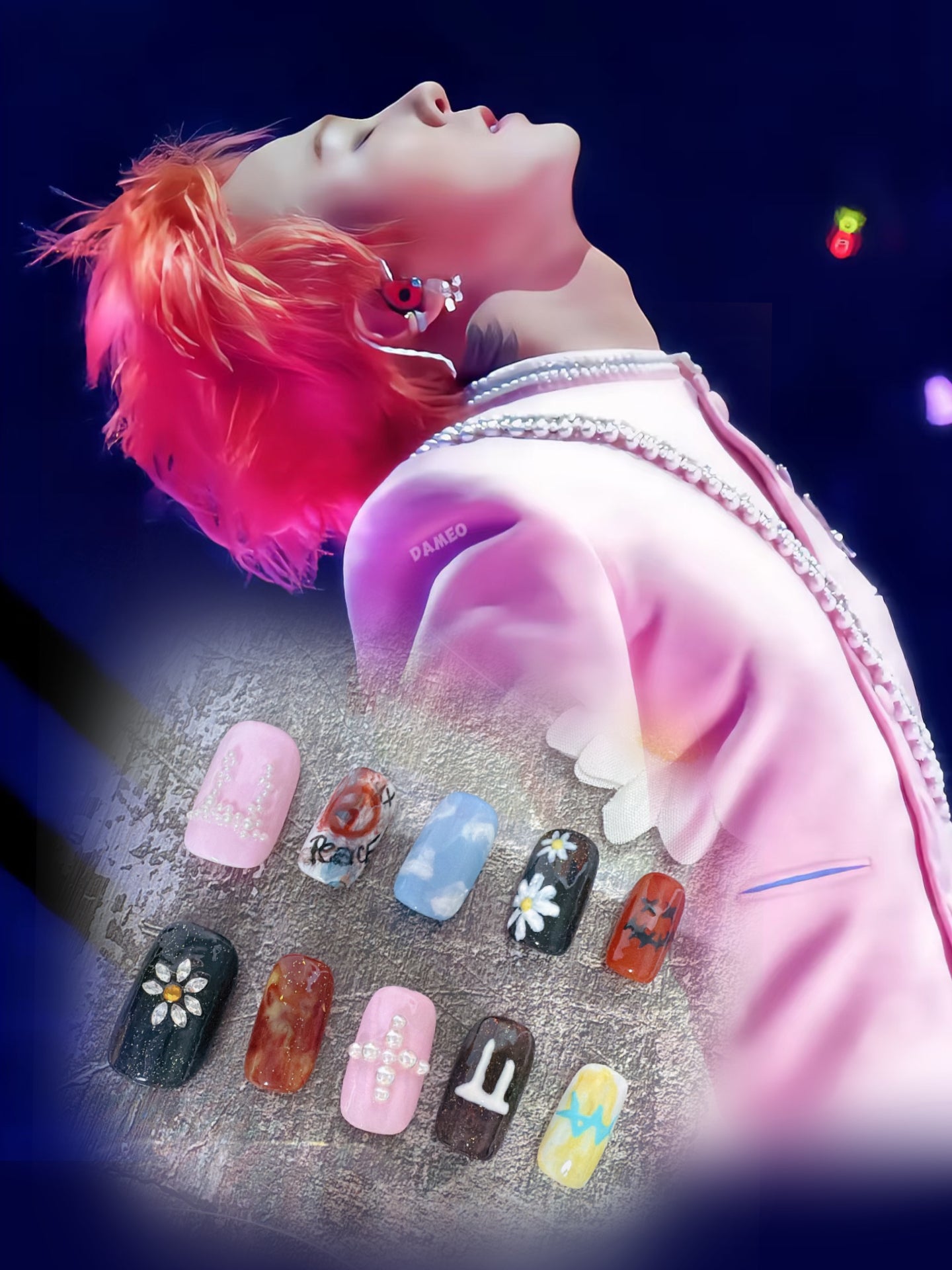 G-Dragon MAMA Stage Inspired Press On Nails - KarleyMoonNail