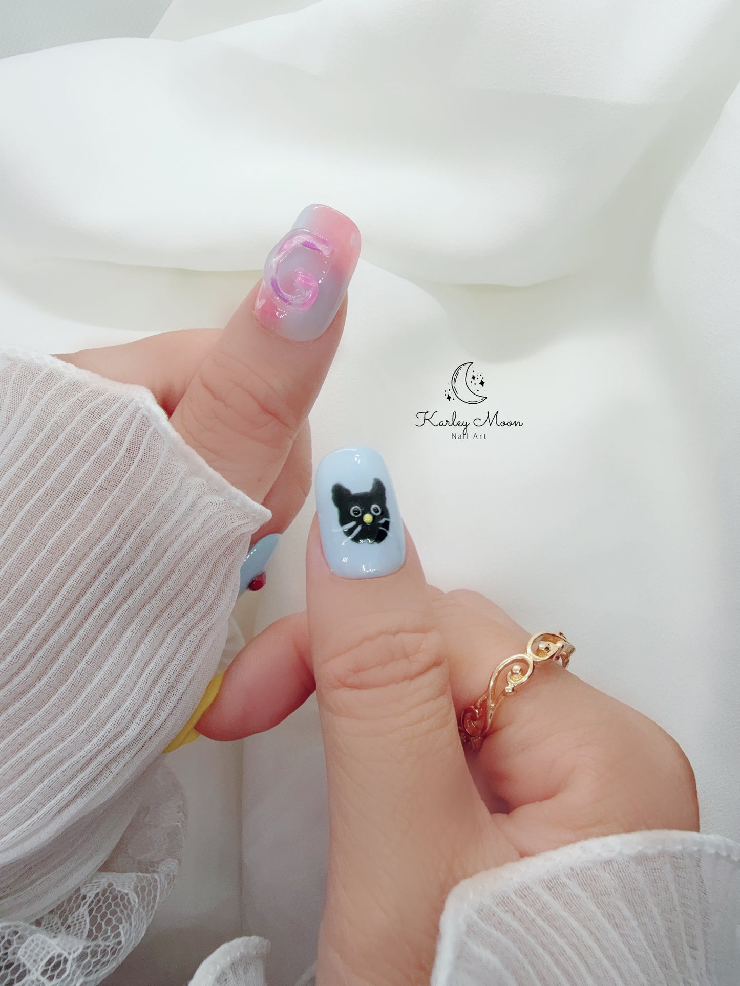 G-Dragon Fan Support Concert Inspired 3D Summer Press On Nails - KarleyMoonNail