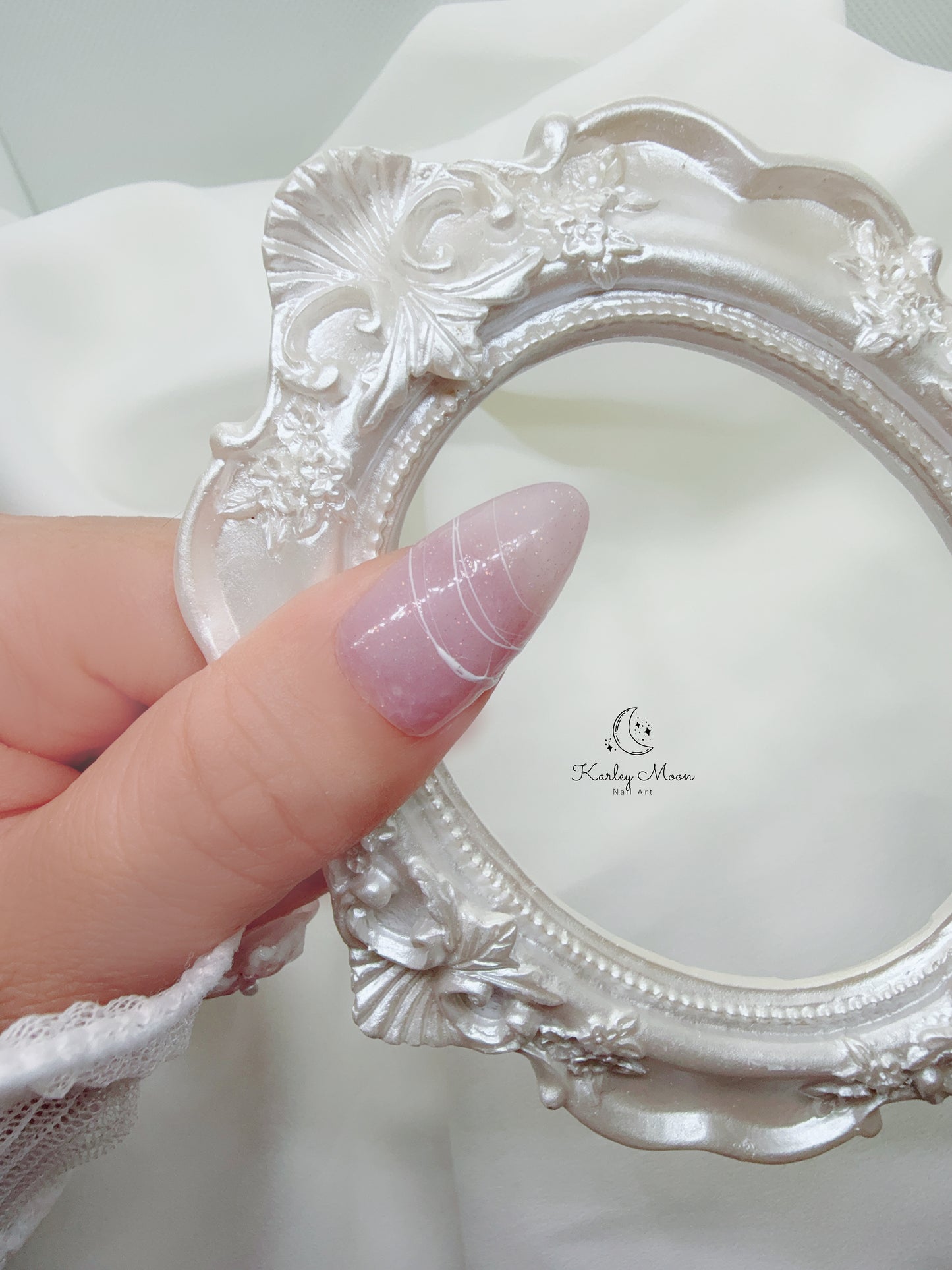 3D Summer Tropical Flower Light Pink Press On Nails - KarleyMoonNail