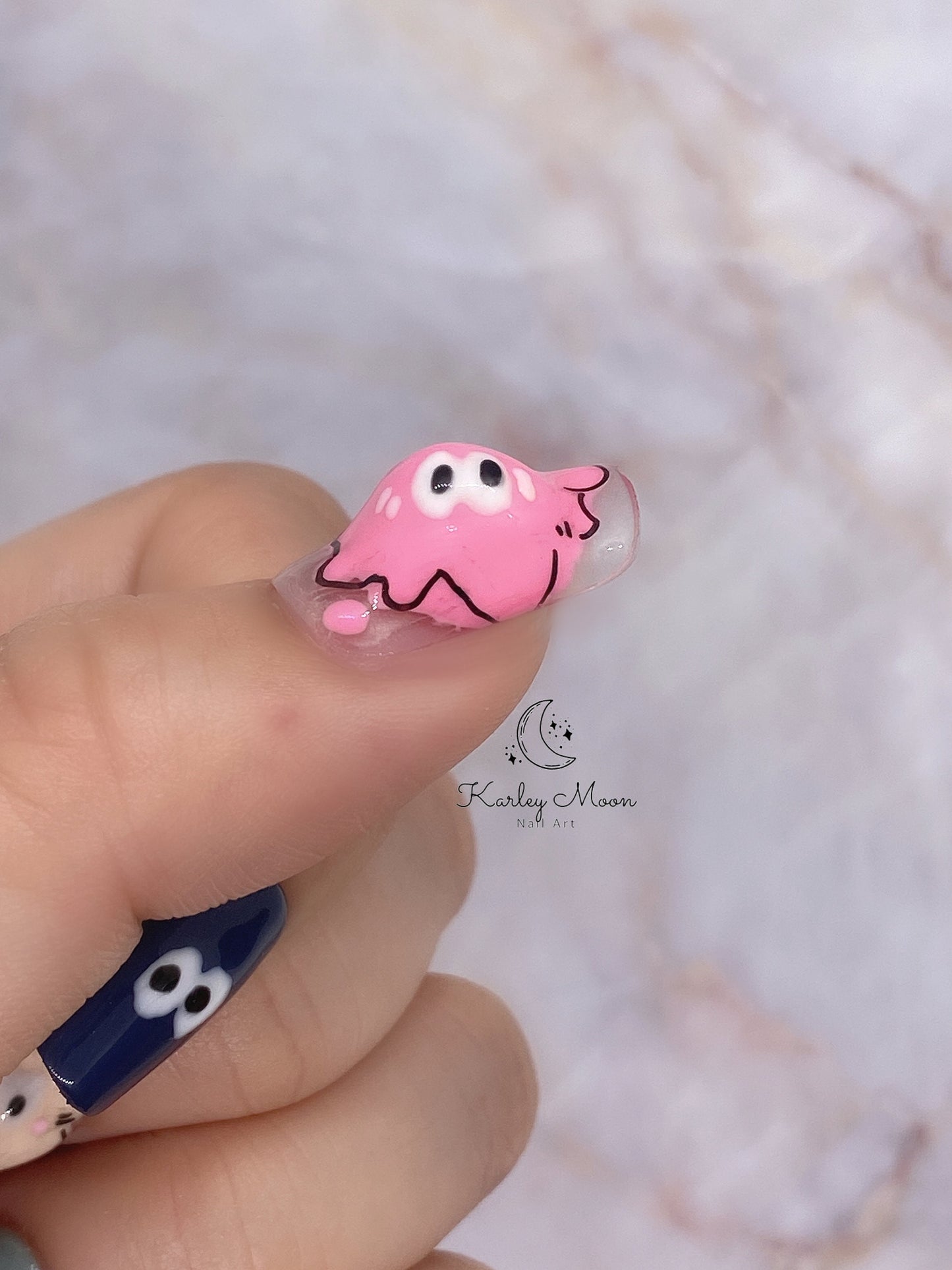 Cute Manga Design 3D Eyes Colorful Press On Nails - KarleyMoonNail