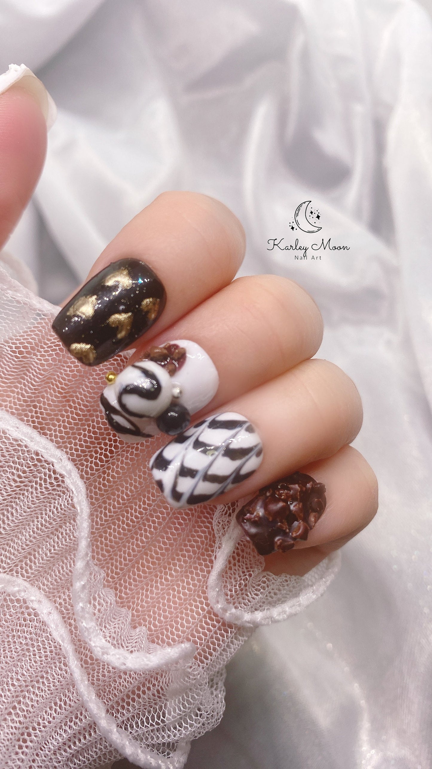 Kawaii 3D Chocolate Sweet Yummy Press On Nails - KarleyMoonNail