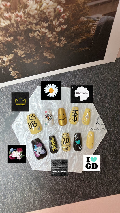 BIGBANG 20th Anniversary Fans Support Press-On Nails - KarleyMoonNail