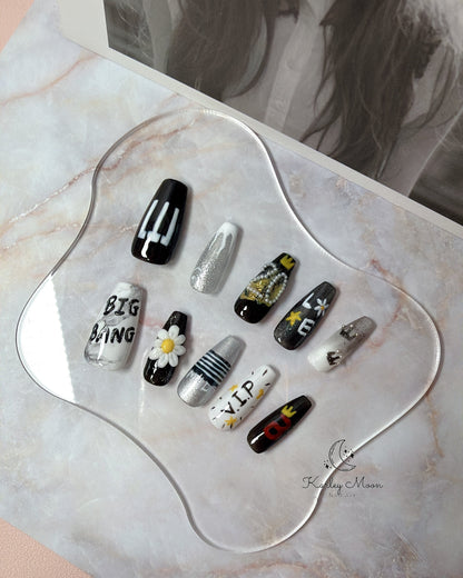 BIGBANG 20th Anniversary Black Press-On Nails