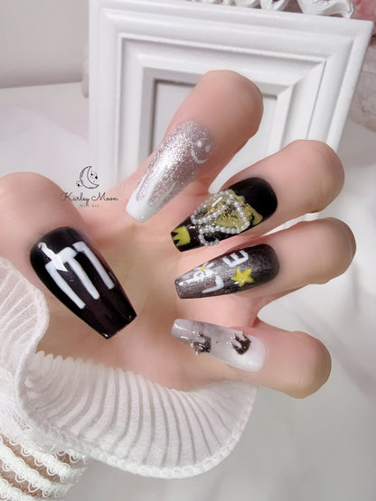 BIGBANG 20th Anniversary Black Press-On Nails