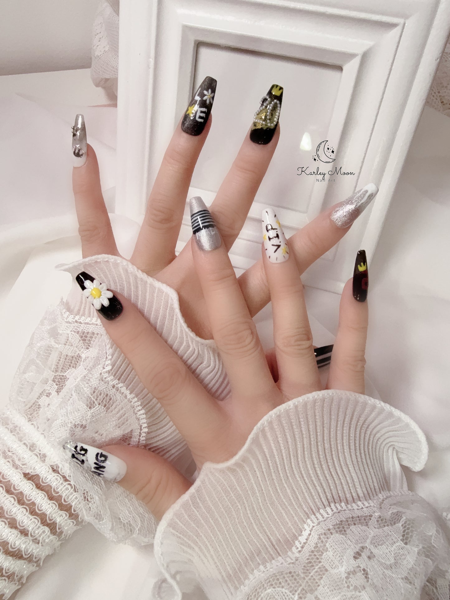 BIGBANG 20th Anniversary Black Press-On Nails