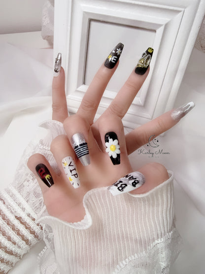 BIGBANG 20th Anniversary Black Press-On Nails