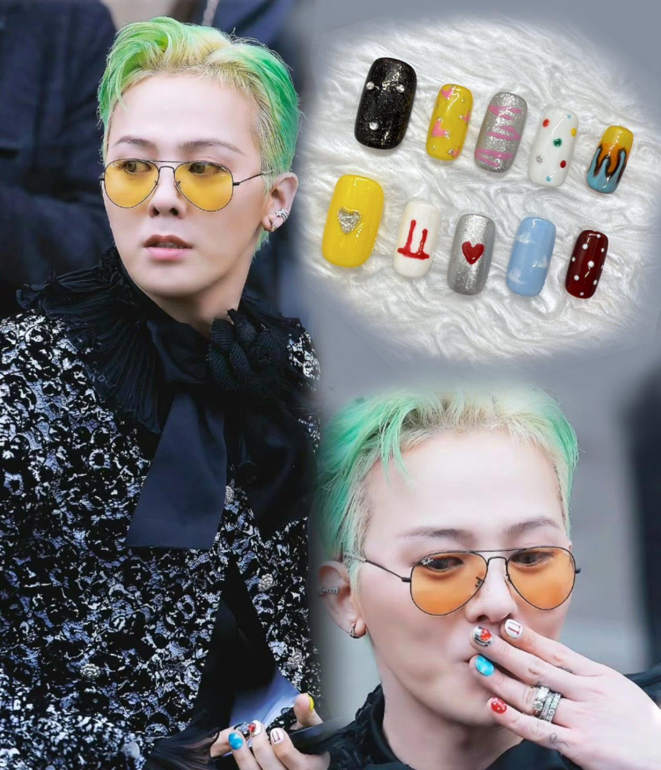 G-Dragon Paris Fashion Week Press On Nails - KarleyMoonNail