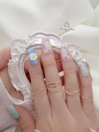 G-Dragon Good Day Inspired 3D Spring Daisy Press On Nails - KarleyMoonNail