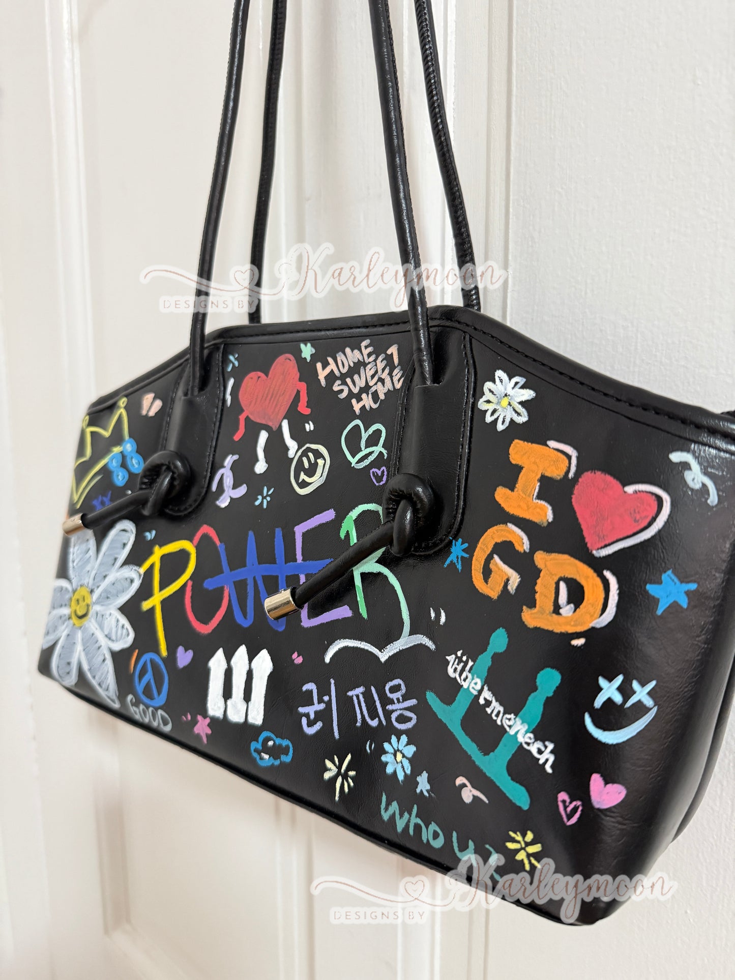 G-Dragon Fans Support Handprinted Shoulder Bag - KarleyMoonNail