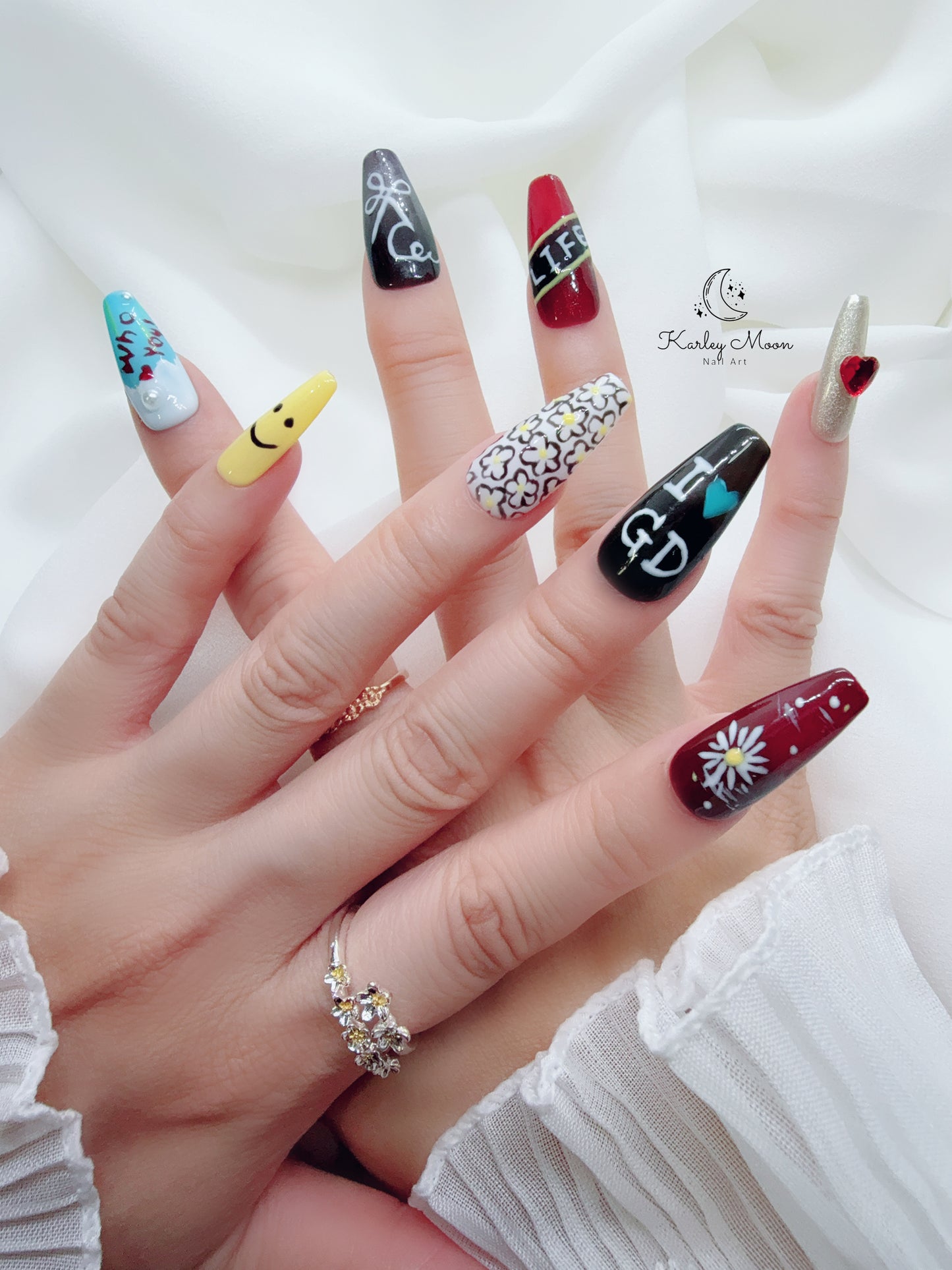 I LOVE G-Dragon Fan Support Inspired 3D Summer Press On Nails - KarleyMoonNail