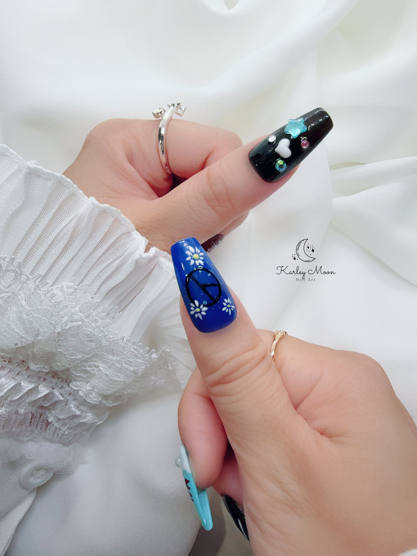I LOVE G-Dragon Fan Support Inspired 3D Summer Press On Nails - KarleyMoonNail