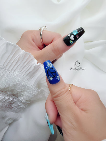 I LOVE G-Dragon Fan Support Inspired 3D Summer Press On Nails - KarleyMoonNail