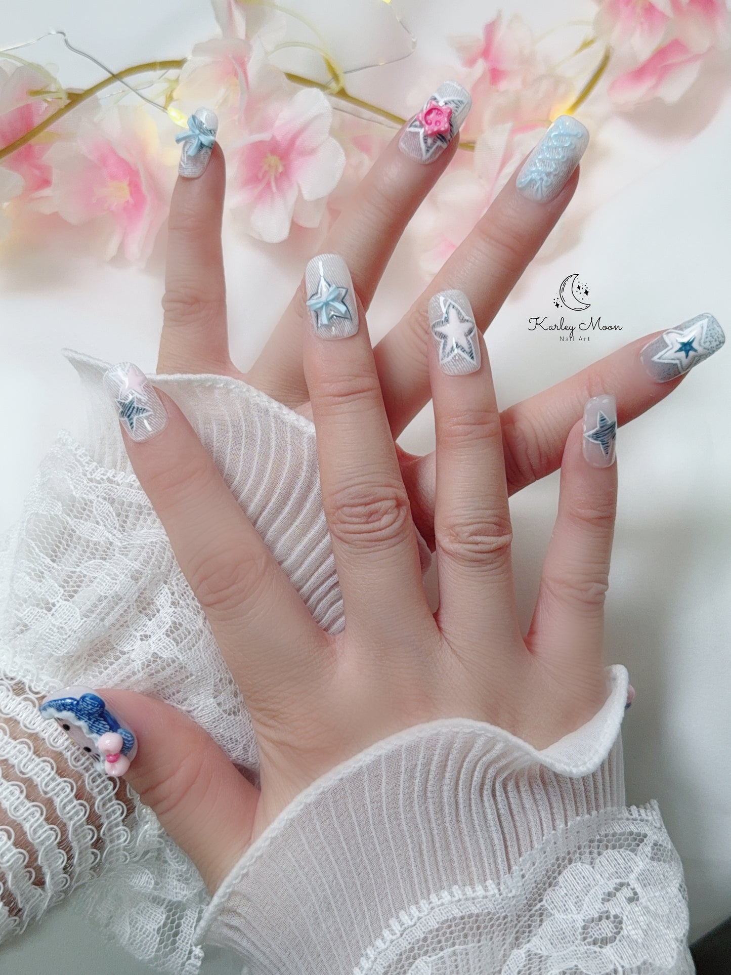 Kawaii 3D Hello Kitty Press On Nails - KarleyMoonNail