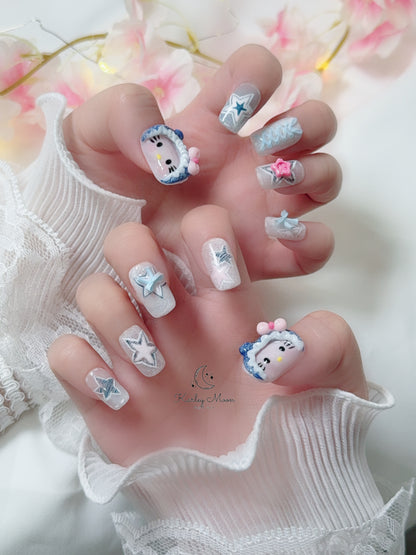 Kawaii 3D Hello Kitty Press On Nails - KarleyMoonNail