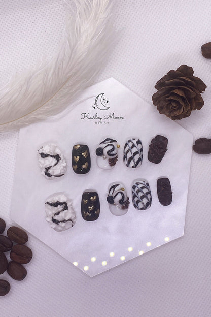 Kawaii 3D Chocolate Sweet Yummy Press On Nails - KarleyMoonNail