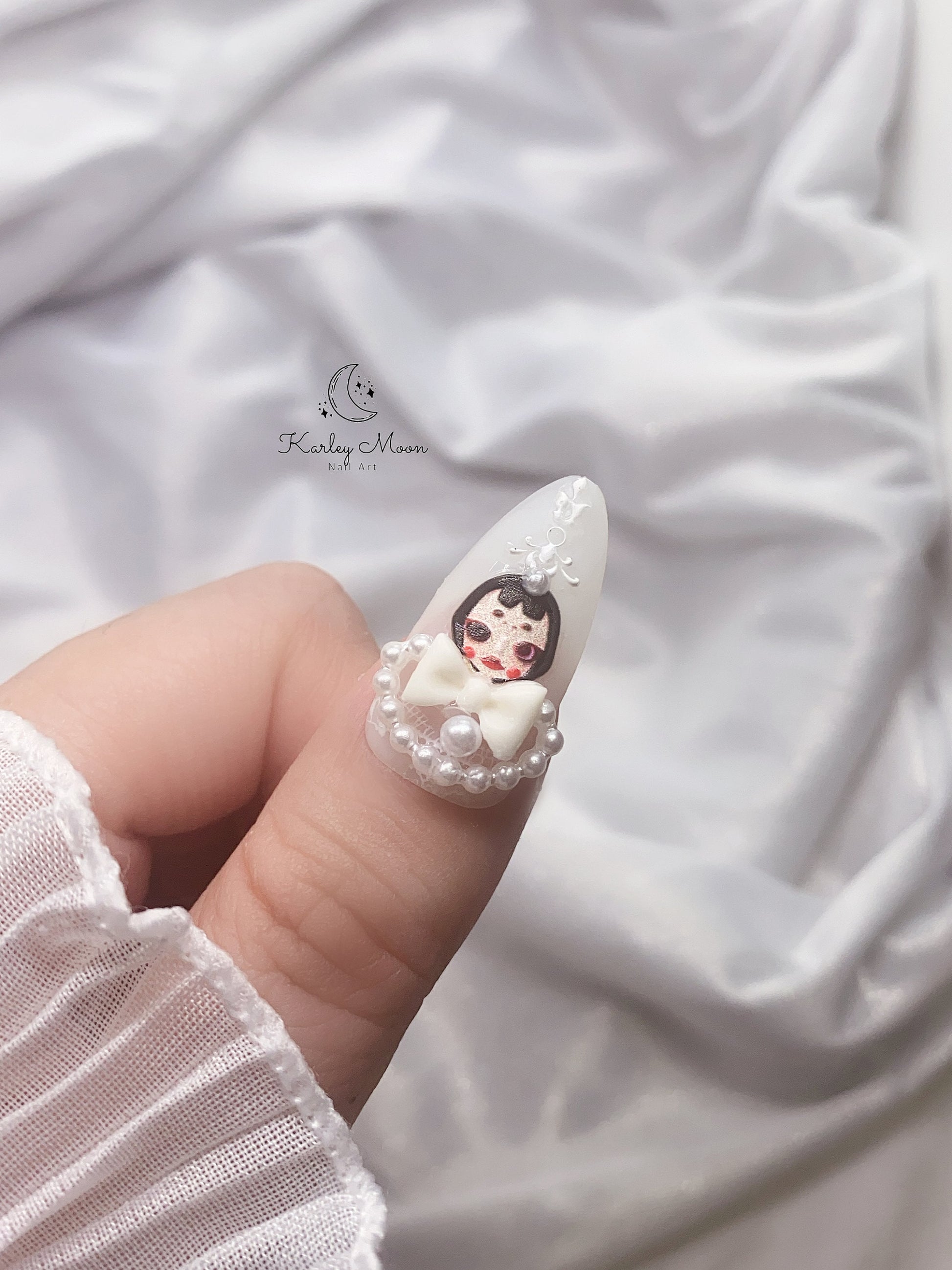 Kawaii Matte Style Colorful Rainbow Dolls Press on Nails - KarleyMoonNail