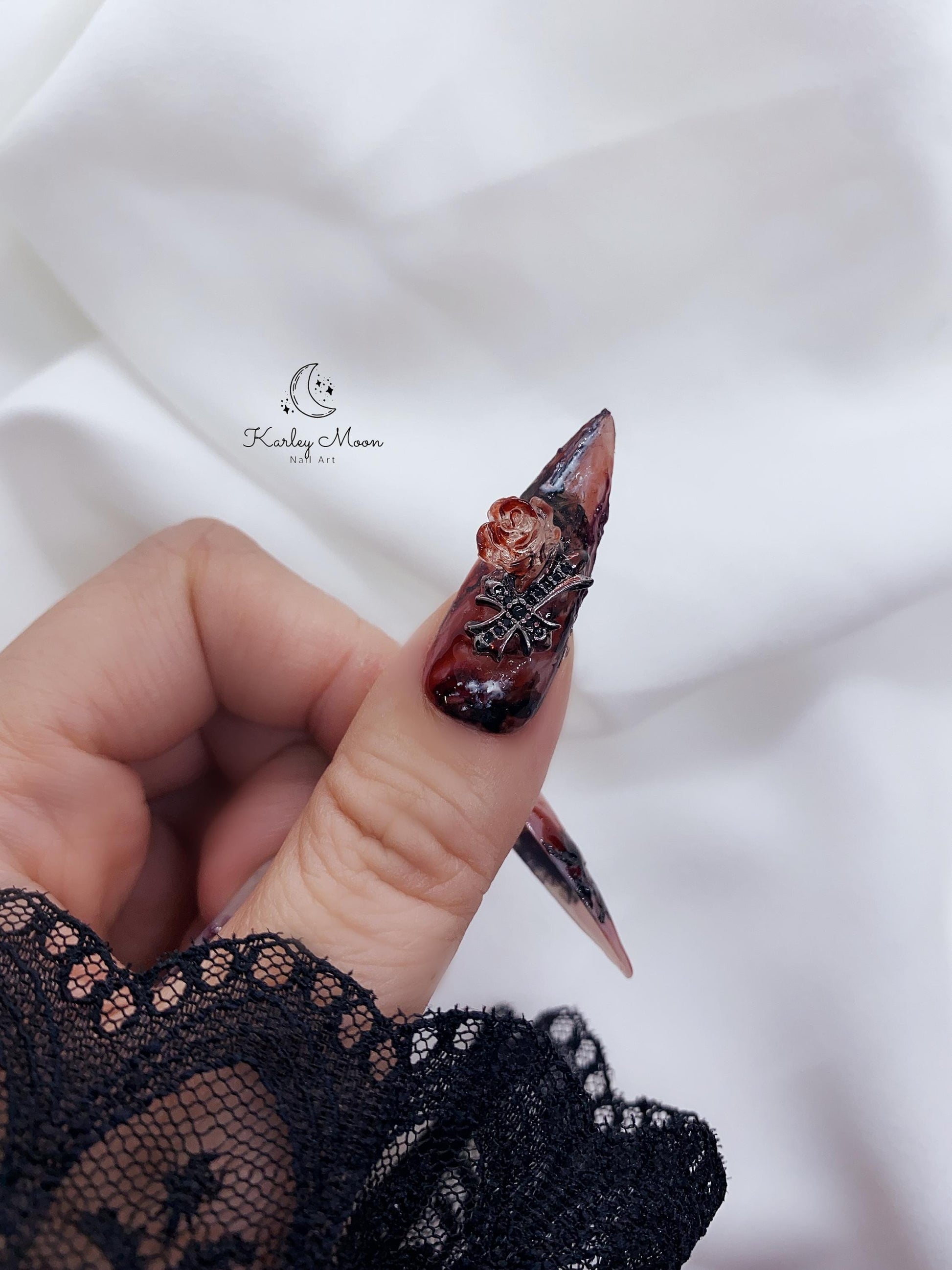 Halloween Bloody Dolls Y2K Gothic Press On Nails - KarleyMoonNail