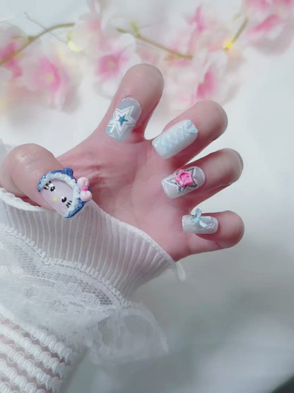Kawaii 3D Hello Kitty Press On Nails