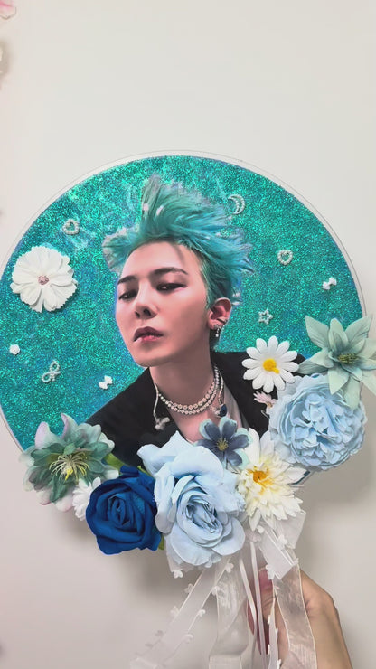 Fan-Made Inspired K-POP GD Picket Concert Hand Fans
